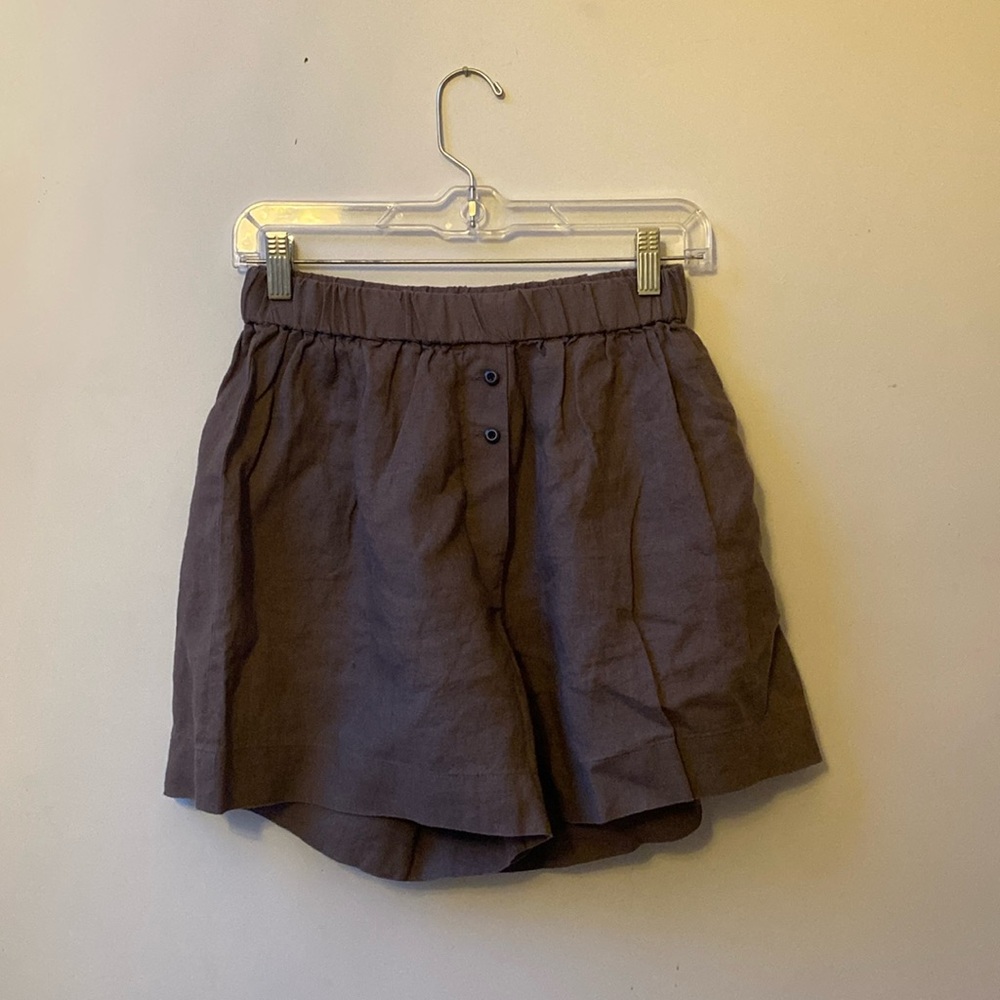 Everlane oversized linen shorts